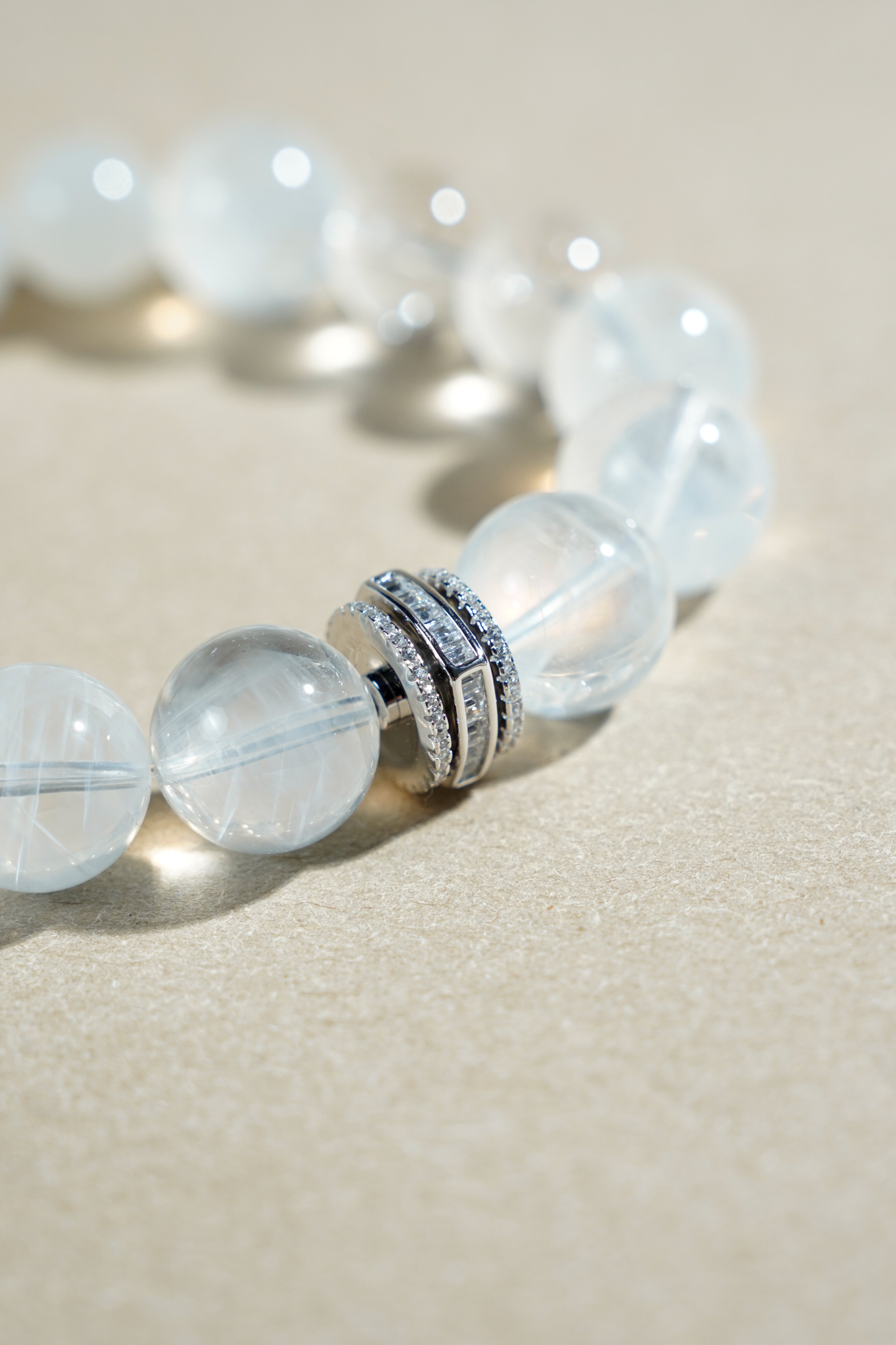 Five Elements · Metal - Blue Needle Quartz Bracelet with S925 Silver