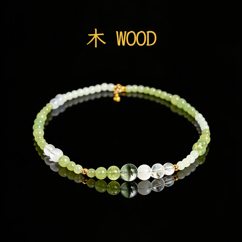 Nephrite-White & Green Phantom Quartz Necklace