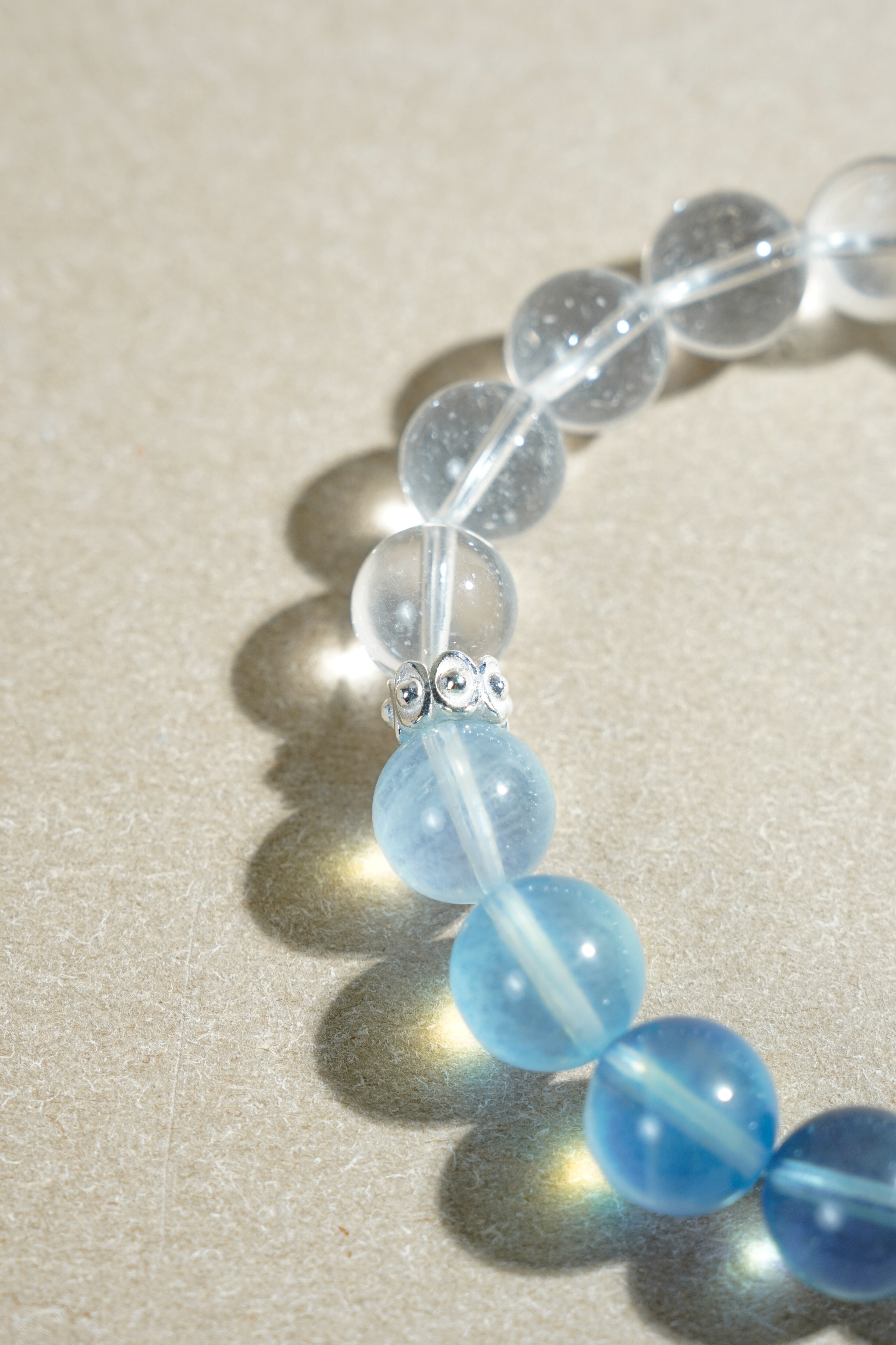 Five Elements · Metal Generates Water - White Strawberry Quartz with S925 Silver