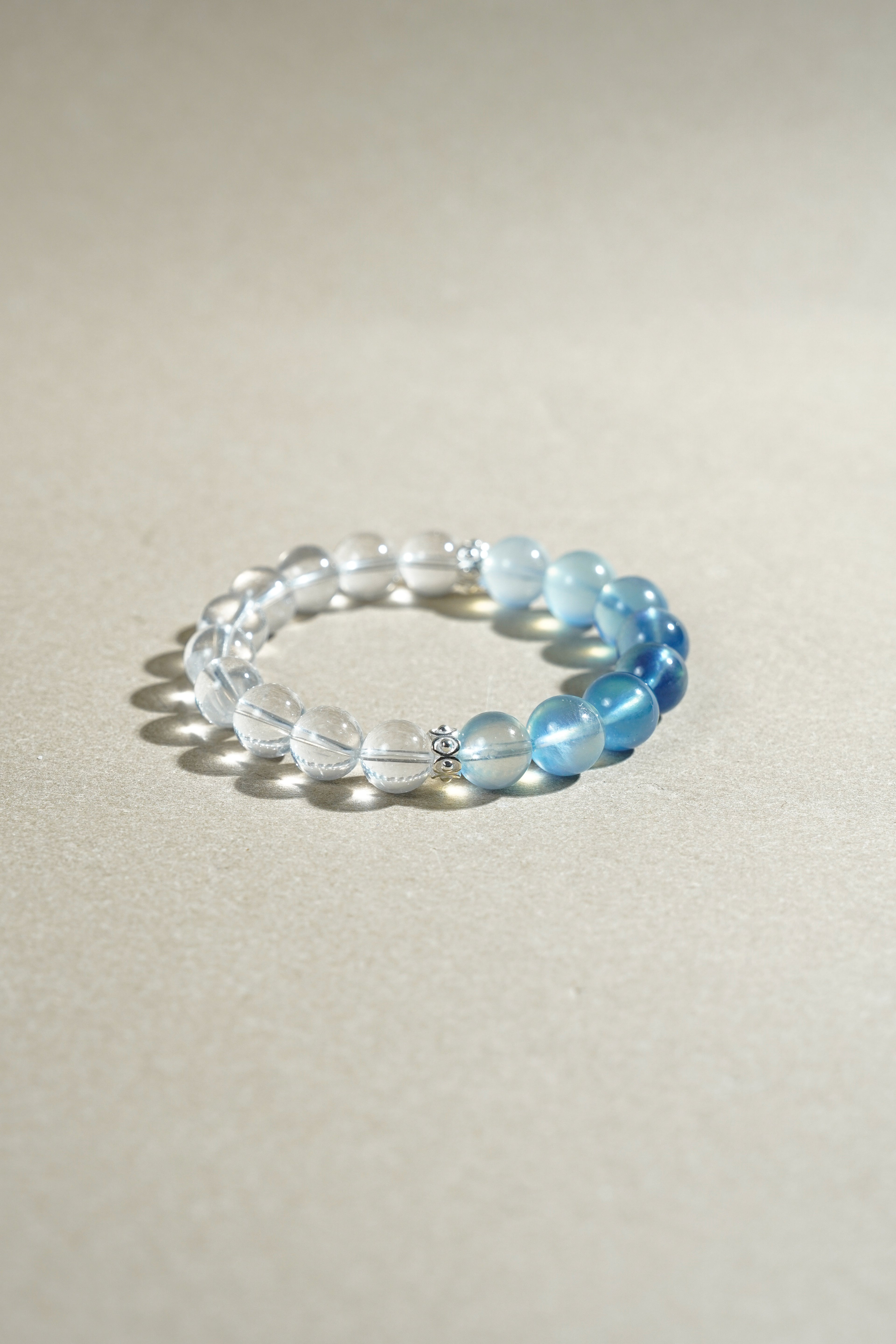 Five Elements · Metal Generates Water - White Strawberry Quartz with S925 Silver