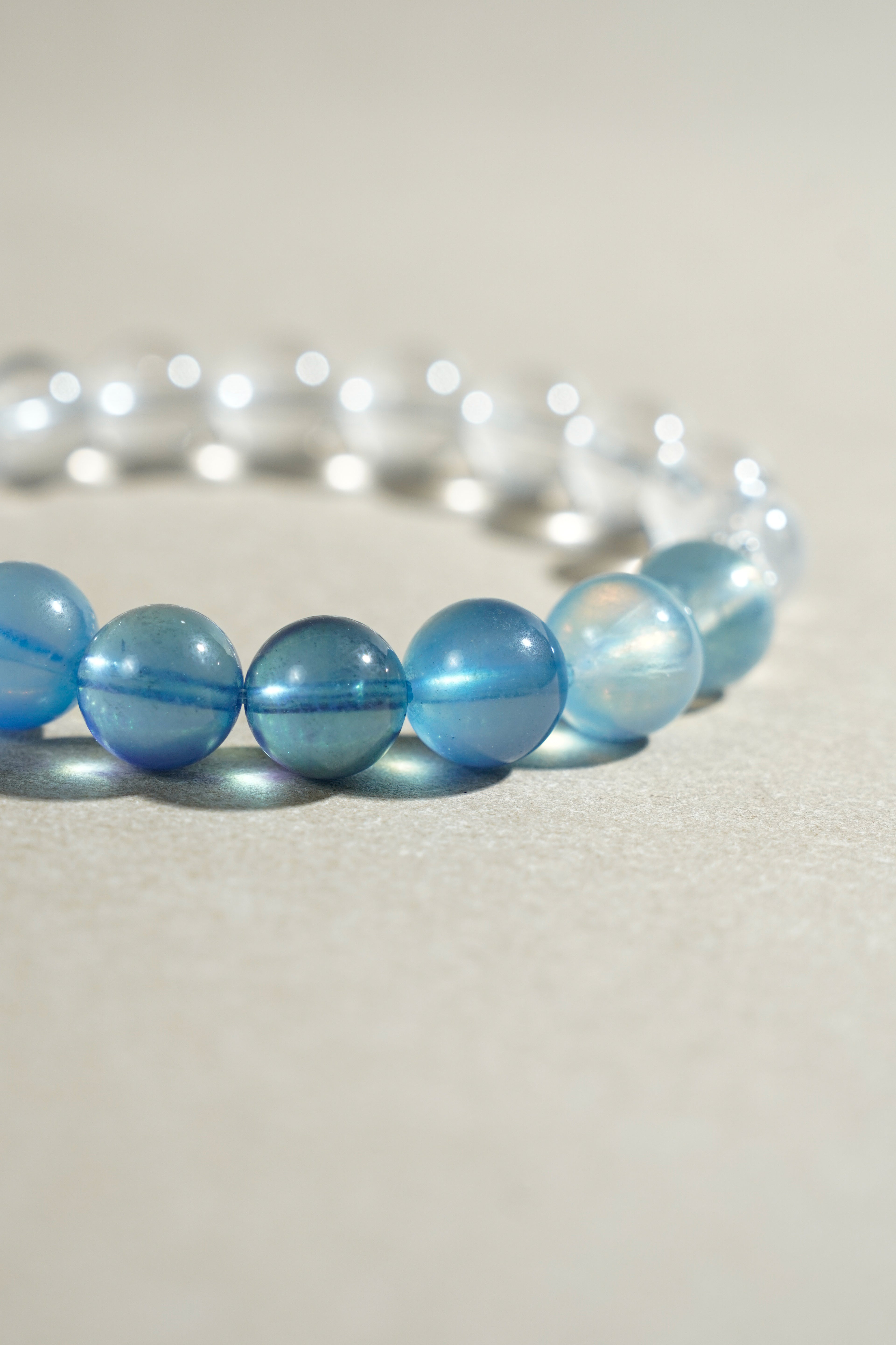 Five Elements · Metal Generates Water - White Strawberry Quartz with S925 Silver